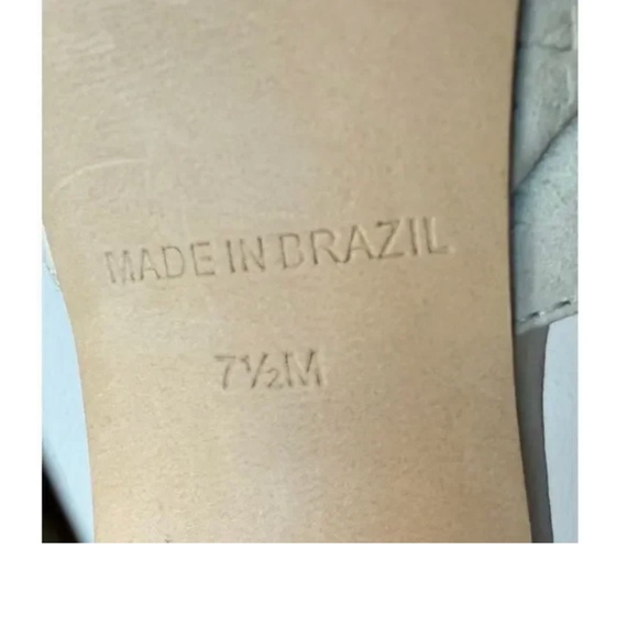 Steve Madden Peep Toe High Heels Off White Textured Platform Stilettos 71/2 - Picture 7 of 8